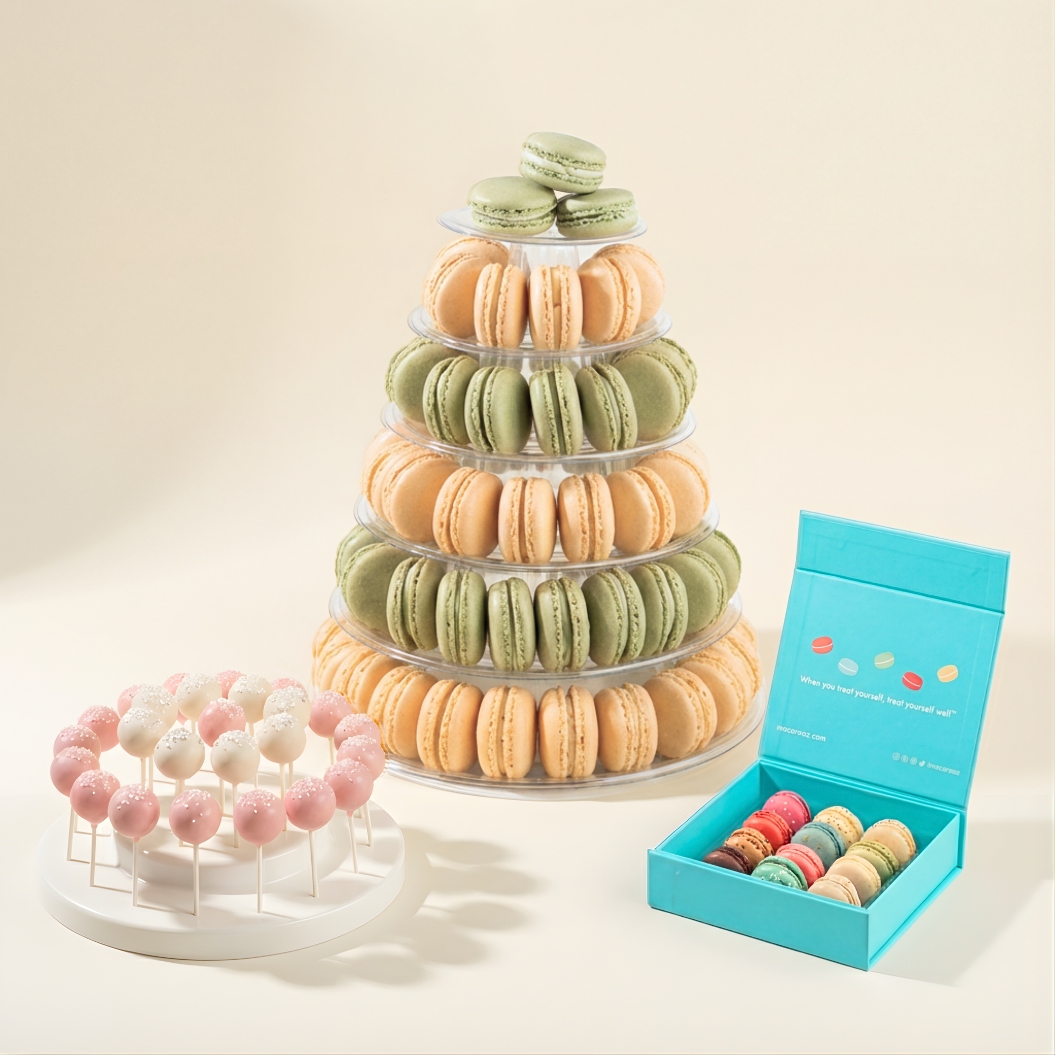 Macaron and Mac Pop towers