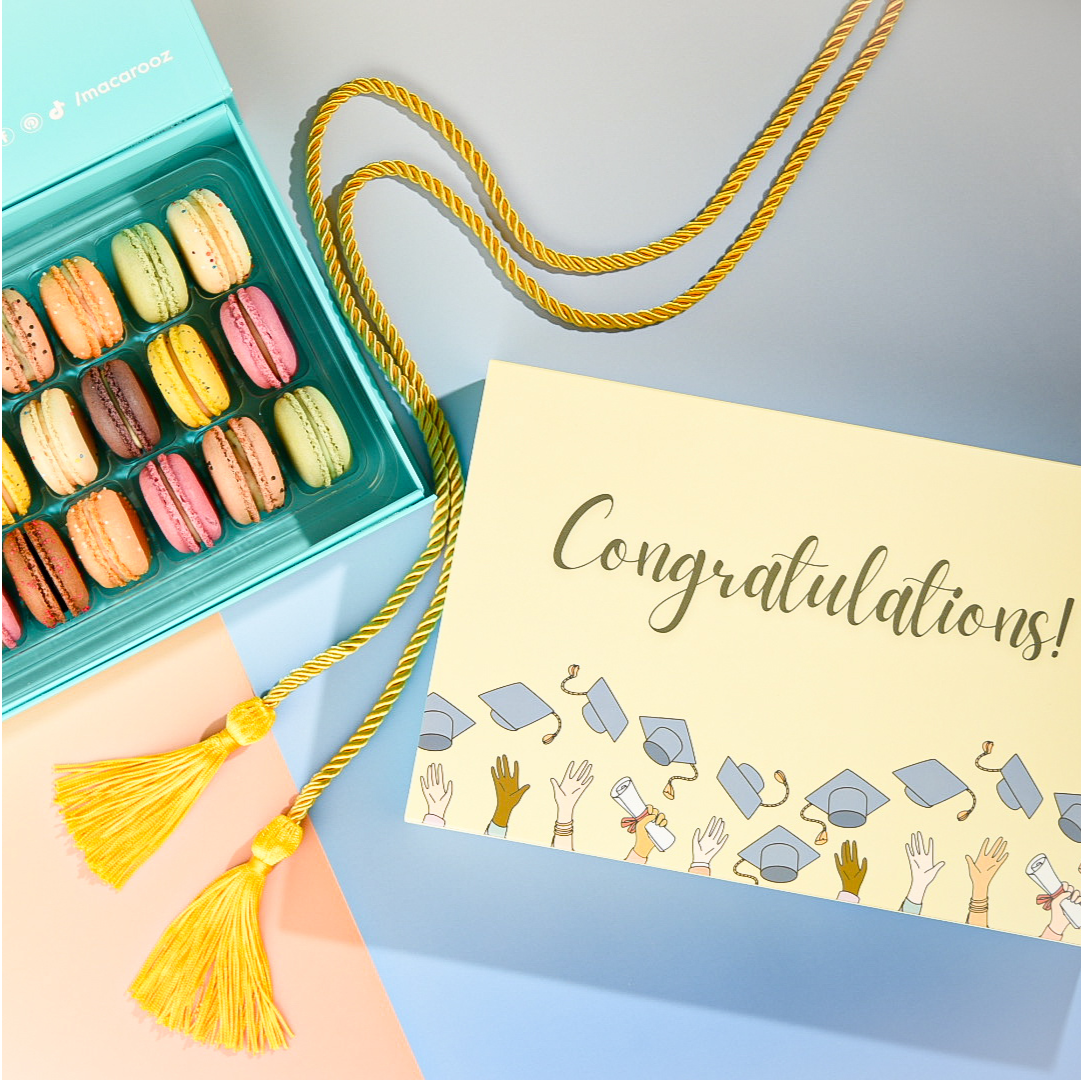 card binder organizer Graduation Macaron Surprise Me Box