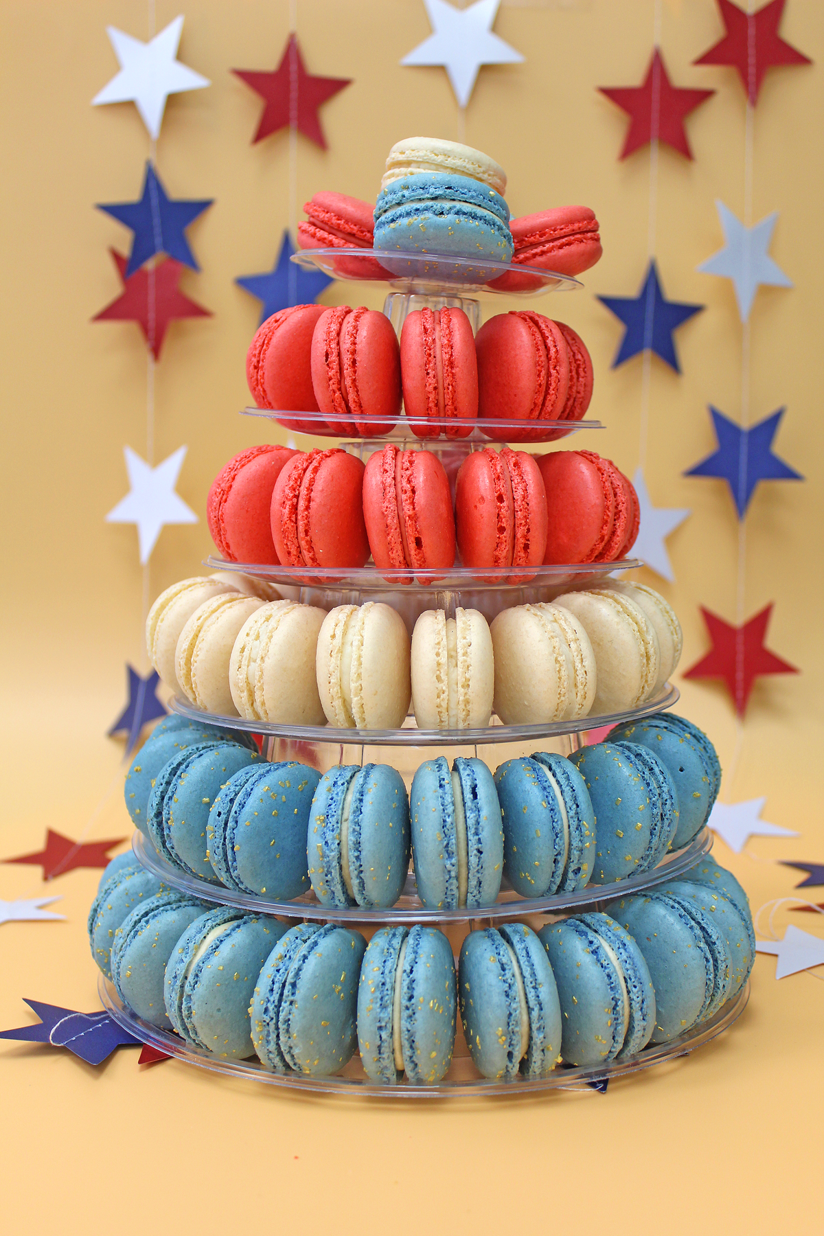 Red, White, and Blue Tower