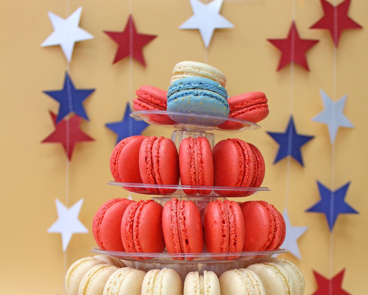 Red, White, and Blue Tower
