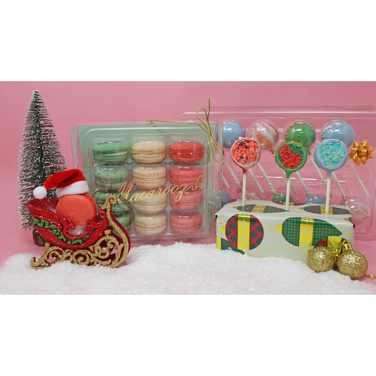 Holiday Macarons (12ct) &amp; Mac Pops (10ct)