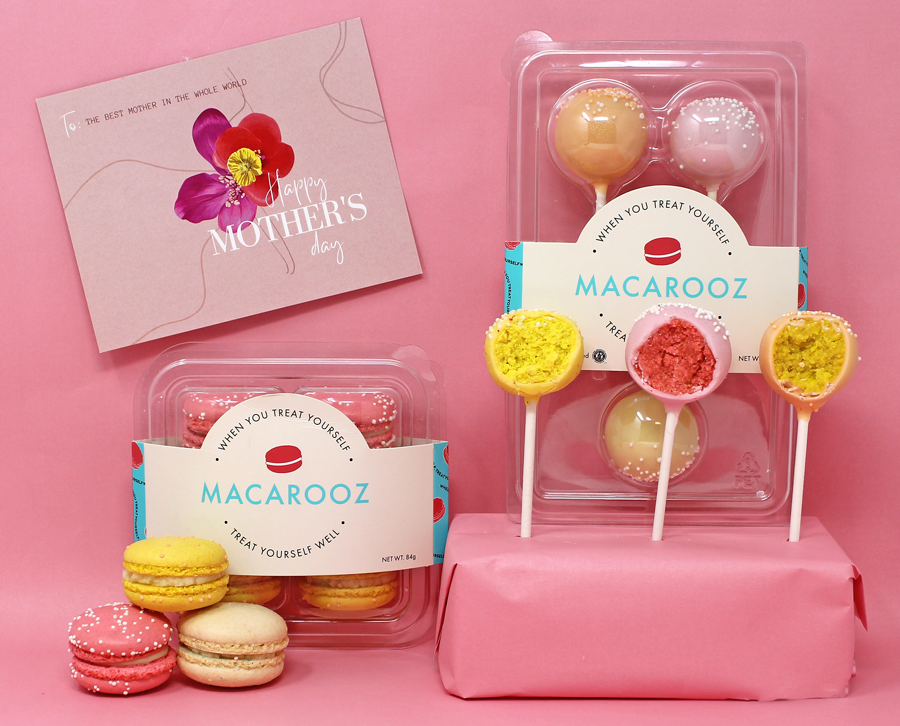 Mother&#39;s Day Set 2: 6ct Macarons + 3ct Mac Pops